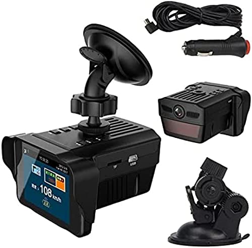 Détecteur de Radar 3 Pouce 720P 120 Degrés Pleine Bande Mirro Voiture Vitesse Police Chien Radar Détecteur GPS Voix Alerte Sécurité 2 En 1 Rapide Et...
