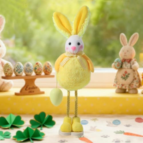 Figurine de lapin de printemps en résine déco de Pâques table
