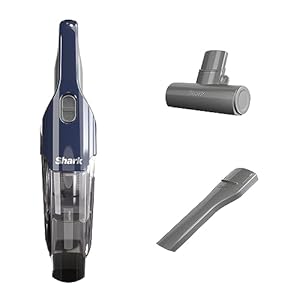 Shark CH701 Cyclone PET Handheld Vacuum with PetExtract Hair, 8″ Crevice Tool, HyperVelocity Suction, Navy Blue/Grey, No Size