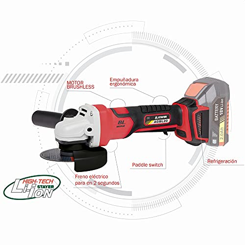 Professioneller Winkelschleifer Ø 115 mm auf Akku AGB L2025 BRUSHLESS SET – Bild 3