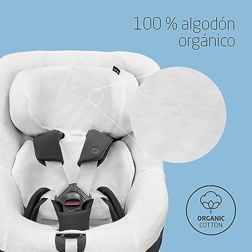 Miniatura 5 de Maxi-Cosi Funda Silla Coche Algodón Orgánico Para Pearl 360, Mica Eco Y Mica 360 S Comfort , Funda Silla Coche Bebé, Suave, Transpirable, Absorbe Humedad, Lavable En Lavadora, Natural White