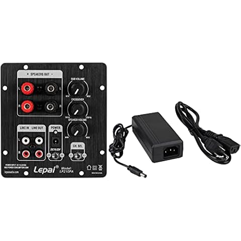 Lepai LP210PA 2x30W + 60W 2.1 Channel Mini Plate Amplifier TPA3118 with Power Supply Cover