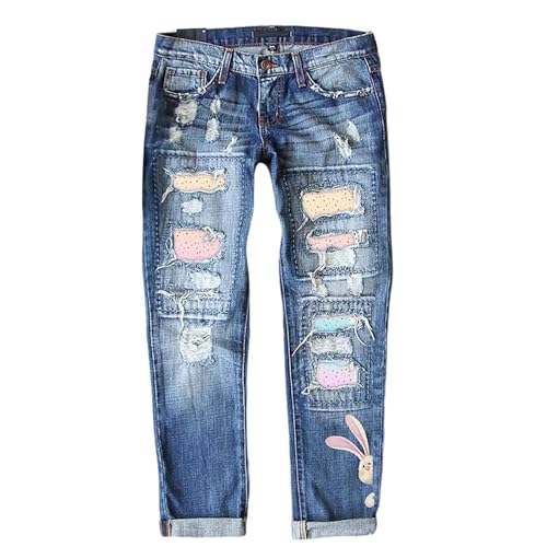 Jean décontracté pour femmes denim imprimé élégant moderne