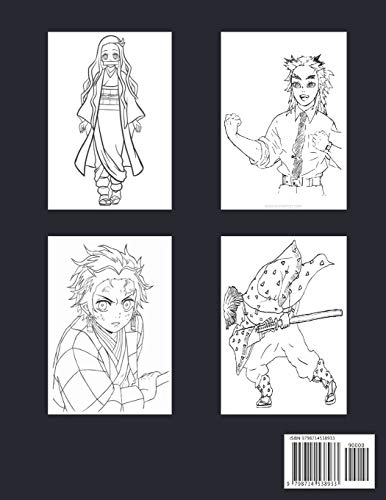 Demon Slayer Coloring Book: A New Way For You To Play Games Without Holding Your Phone, Enjoy Life T