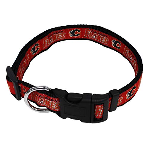 Pets First NHL Calgary Flames Dog & Cat Collar, Large
