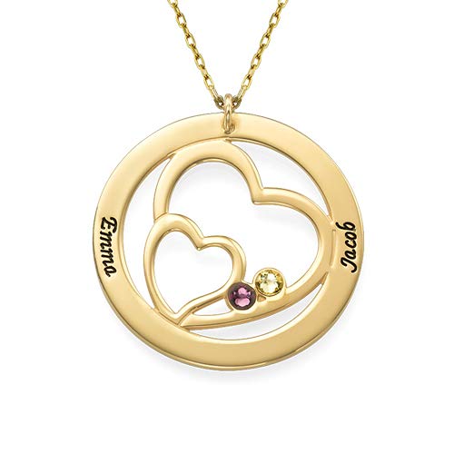 MYKA-Personalized-Heart-in-Heart-Birthstone-Necklace-in-Sterling-Silver-0925-Gold-Rose-Gold-Plated-Solid-Gold-Vermeil--Engraved-Pendant-Customized-Jewelry-Gift-for-Women-Mom-Grandma-Her-For-Christmas-