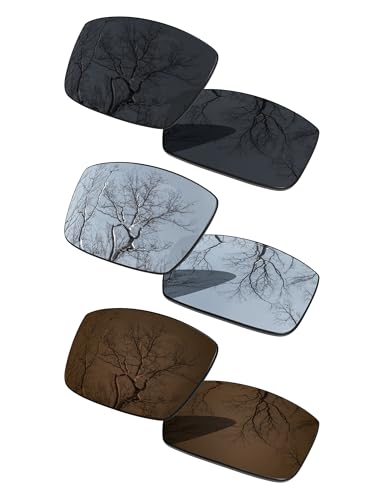 Image of 3 Pair Polarized Replacement Lenses for Oakley Gascan OO9014 Pack