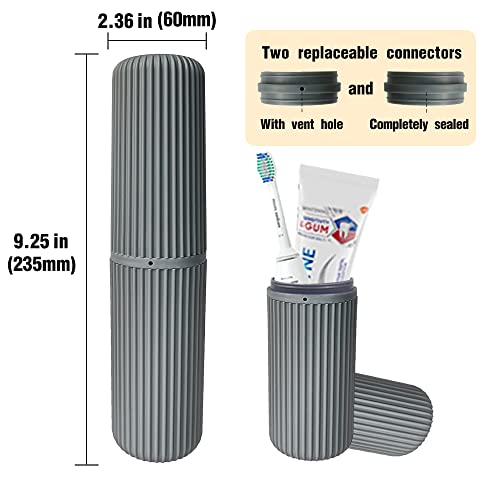 8 Pack Travel Toothbrush Case, Portable Breathable Toothbrush Holder Long 9 Inch For Travel, Camping, Business Trips, Schools And Home, Multifuction Toothbrushes Toothpaste Set #TOP1