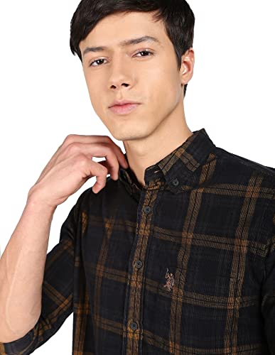 Image of U.S. POLO ASSN. Men Jogging Suit Checkered Tailored Fit Shirt