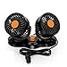 PeroFors 12V / 24V 2 velocità Doppia Testa di Raffreddamento Auto Ventilatore di Aria Regolazione A 360 ° Ventole A Cinque Foglie per Auto Furgoni Caravan Estate Strumenti Freddi - 24V