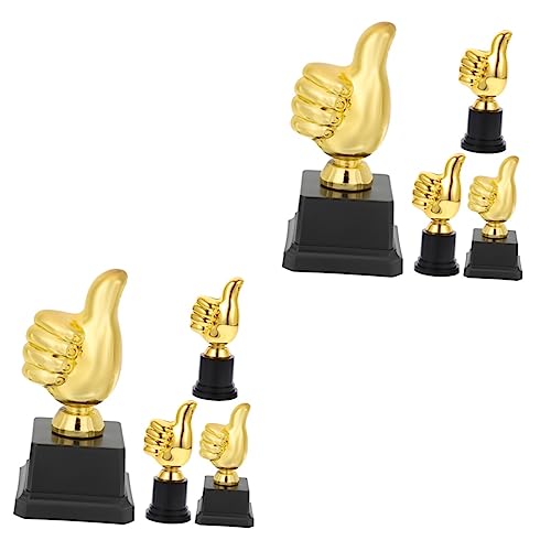 BESPORTBLE 8 Pçs Troféu Polegares Para Cima Decoração De Basquete Troféus De Plástico Medalhas De Fu