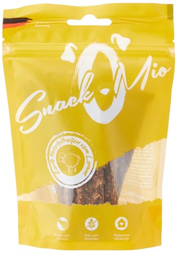 SnackOMio – Premium Hundesnack – zarte Fleischstreifen vom Lamm, getreidefrei, 1er Pack (1 x 125g)