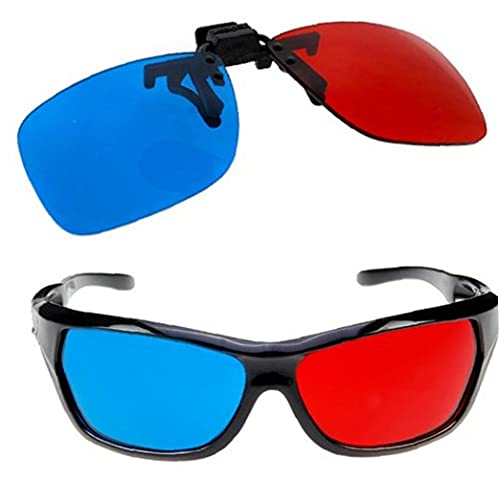 Movie Bril Multi Gebruik 3d Vision Bril Simple Style Red-blue Glazen En Brilclips Voor 3d Movie Game Tv Theater