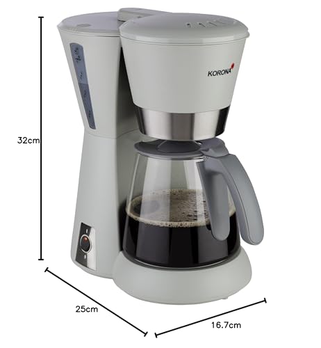 Korona – Kaffeeautomat 10206 I 1,25 Liter I 10 Tassen I 1080 W I Stein-Grau – Bild 6