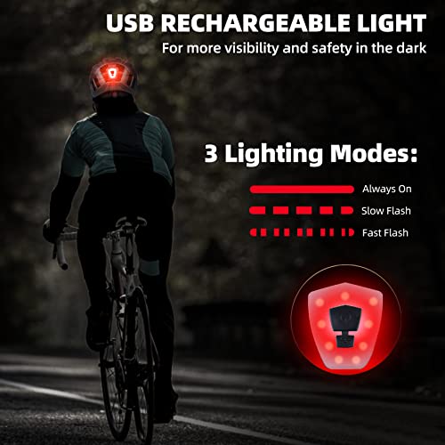 KINGLEAD Casco de Bicicleta para Hombres y Mujeres con Iluminación LED Recargable por USB, Gafas Magnéticas y Visera Extraíble, Casco de Bicicleta de Montaña Carretera - imagen 3
