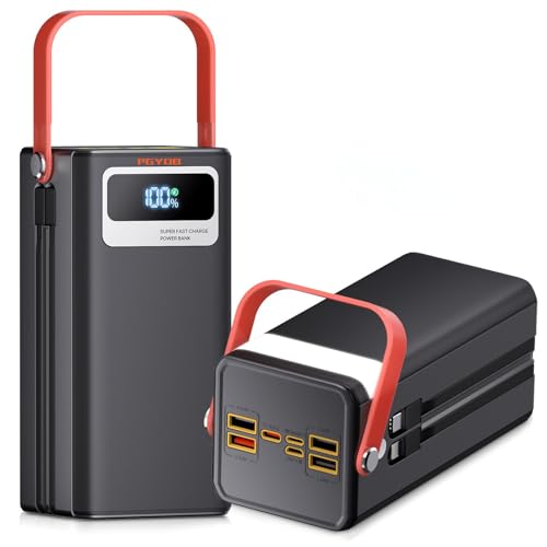 PGYOB Portable Power Station, 27,000mAh Outdoor Generator with Built in Cable, Portable Power Bank...