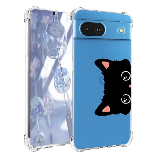 Coque silicone Pixel 8a motif chat et fleurs pour protéger votre téléphone portable en balade