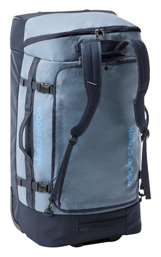 Eagle Creek Cargo Hauler XT Wheeled Duffel - Wheeled Backpack Duffel - Deployable Backpack Straps - Lockable U-Lid & Easy Access Compartment - 32" - Glacier Blue3