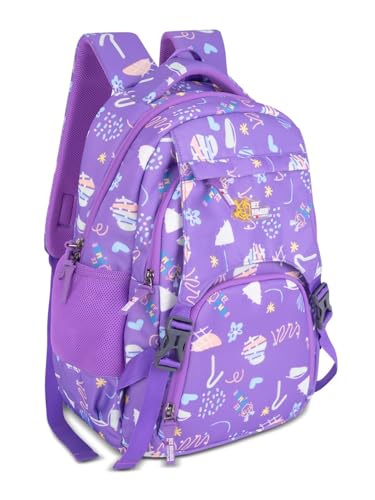 Image of Zara Sky Blue Doodle Dream School Backpack Pastel Fun Edition