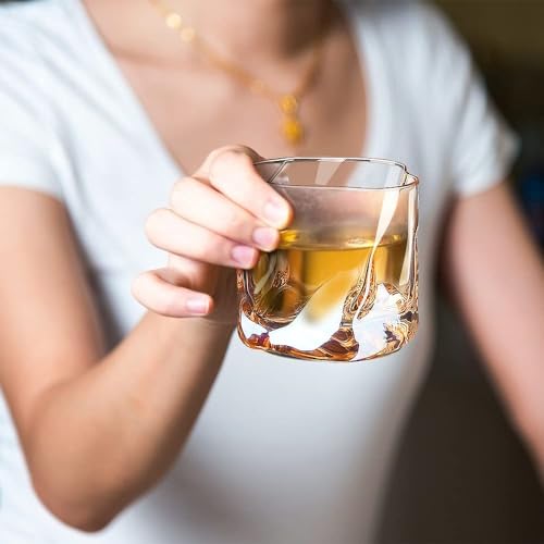 Image of Premium Brown 300 ML Water & Juice Drinking Glasses Set of 6 Vintage Glassware Set for Juice, Cocktail, Mocktail,Whisky All Beverages Everyday Uses for Gift (6, MT-30)
