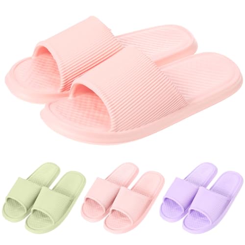 3 Pack Shower Shoes Bulk Women Men Bathroom Shower Slide Slippers Soft Non Slip Sandal for Home Pool Beach Indoor