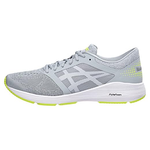 ASICS Men's Roadhawk FF, Grey/White/Yellow, 9.5 D