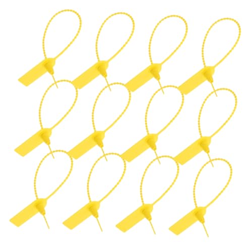 OUNONA Reusable Waterproof Labels 50pcs Plastic Tags Self-Locking Seals for Shipping Cable Tie Tags Logistics Use