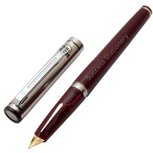 Image of Hero 240 Fountain Pen for Students & Professionals | Fine Nib, Smooth Writing, Ink Cartridge Compatible | Everyday Office School Pen | Ink Pen (Red)