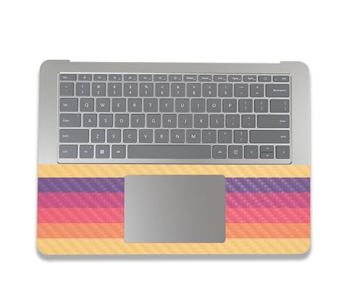 Image of MightySkins Carbon Fiber Skin Compatible with Microsoft Surface Laptop Studio 2 (2023) Full Wrap Kit - Mellow Stripes | Protective Durable Textured Carbon Fiber Finish | Made in The USA