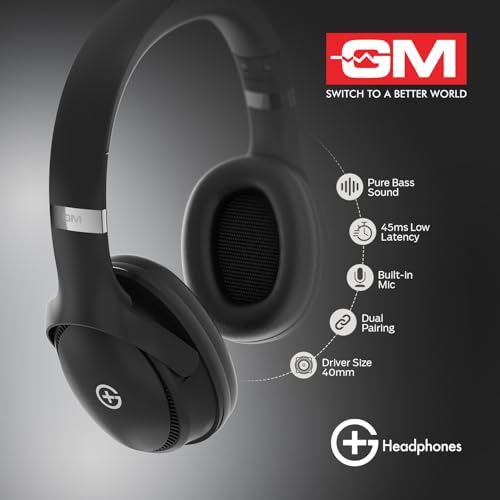 GM G+ Over-Ear Headphones Black - Image 4
