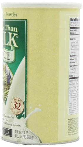 Better Than Milk Vegan Beverage Mix, Rice Milk Powder, Vanilla Flavor, 21.4-Ounce Canisters, 2-Pack