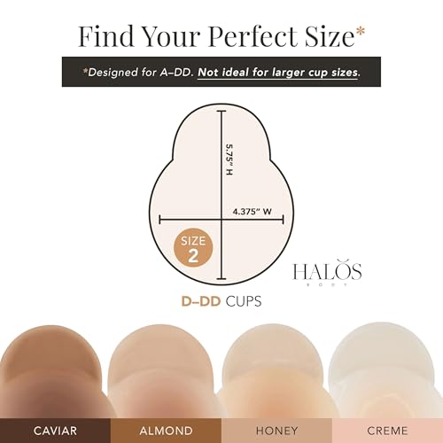 Image of Silicone Nipple Covers with Built-In Lift D-DD Cups - Secure Hold, Invisible Reusable Pasties for Women