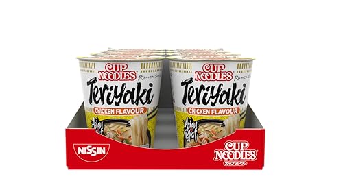 Nissin Cup Noodles – Chicken Teriyaki, 8er Pack, Soup Style Instant-Nudeln japanischer Art, mit Hühnerfleisch-Geschmack und Gemüse, schnell im Becher zubereitet, asiatisches Essen (8 x 67 g) – Bild 3