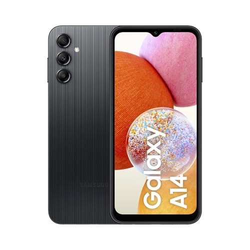 Samsung Galaxy A14 4G, Téléphone mobile 128 Go Noir, Smartphone Android sans carte SIM, Version FR