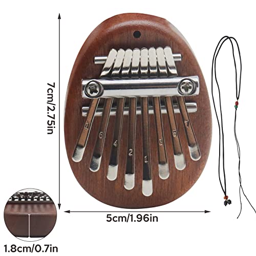 Mini Kalimba 8 touches WorthPlanet Mini piano à pouce exquis piano à doigt en bois portable avec lanière noire pour… - Les Beatles, Paul McCartney, John Lennon, RIngo Starr, George Harrison Mini Kalimba 8 touches WorthPlanet Mini piano à pouce exquis piano à doigt en bois portable avec lanière noire pour… – Image 3