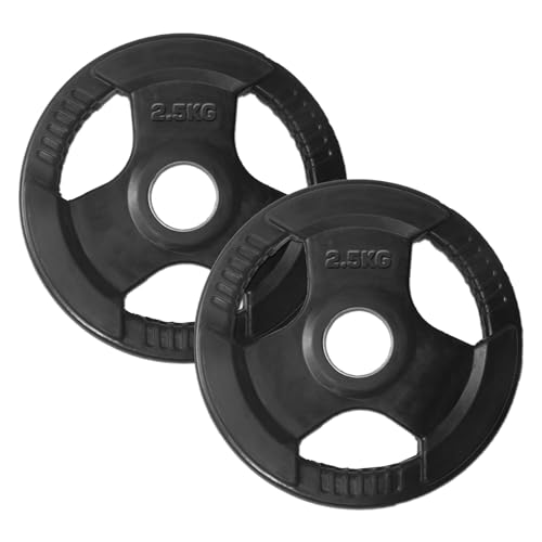 PowerMax Fitness PRO-2.5 Rubber Coated Olympic Weight Plates 2.5kg Pair