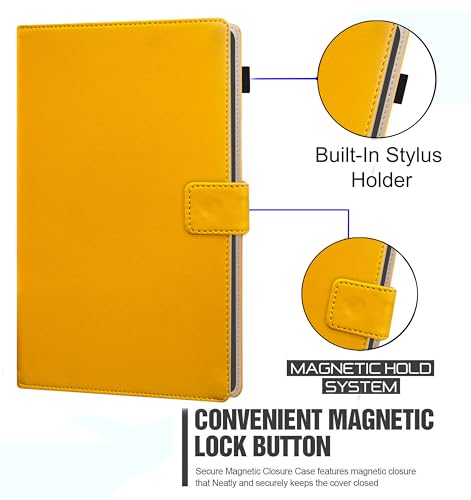 Image of TGK Flip Case Cover for Honor Pad X8a 11 inch Tablet with Stylus Holder (Yellow)