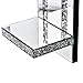 Aeveco Crystal Crush Diamond Mirrored Candle Sconces, Silver Wall Candle Holder Set of 2, Wall Decorations for Living Room，Dining Room (Rectangle Stripe (Style 4))