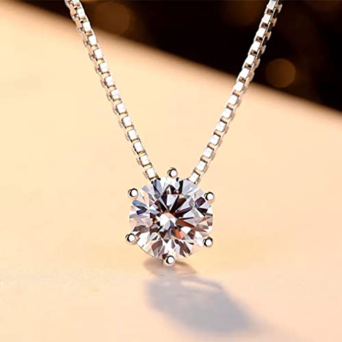 Collier Rond Argent 925 Pendentif Strass : Le Cadeau Femme Idéal
