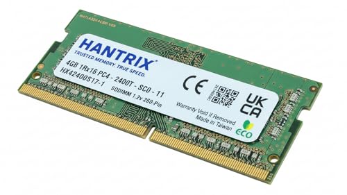 Image of 4GB DDR4 2400MHz Laptop RAM PC4-19200 260-Pin SO-DIMM Notebook Memory Module | 1.2V CL17 1Rx16 Non-ECC Unbuffered Laptop Upgrade Stick | PC4-2400T | 3-Year Warranty