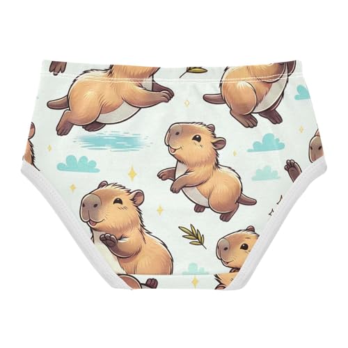 Cute Capybara Toddler Girl Undies, Girls Cotton Underwear, 2T–8 Years2