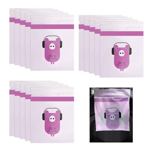 Image of 15 PCS Car Trash Bags, Easy Stick-On Disposable Car Garbage Bags Leak-Proof Vomit Bags, Waterproof Self Adhesive Cleaning Bags for Vehicles Bedrooms Offices, Car Accessories (Pig)