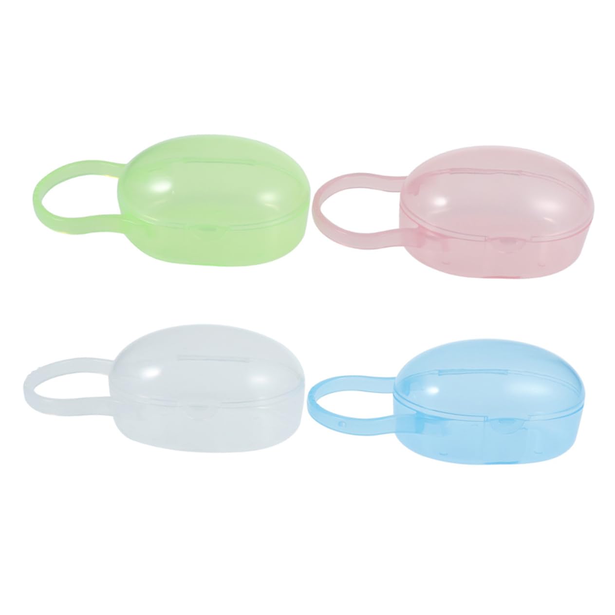 ibasenice 5pcs Baby Pacifier Case Portable Pacifier Organizer Carry Loop Hospital Pacifiers Newborn Safe Easy to Clean Random