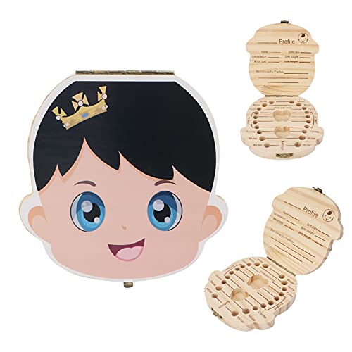 Babytanden Keepsake Box, houten kindertandorganizer voor de kindertijd(Jongens) - Image 4