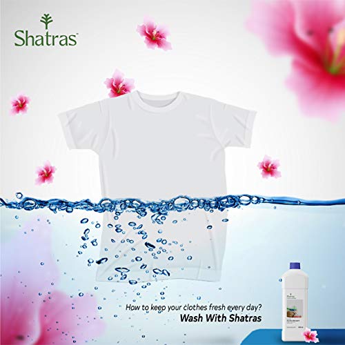 Image of Shatras Liquid Detergent 500 ml | Laundry Liquid for Fabric Care | Suitable for Top-Load and Front Load Machine and Hand Wash | Concentrated Laundry Detergent (500 ml)
