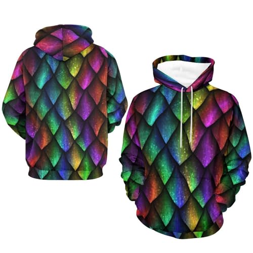 Sweats à capuche manche longue pull imprimé arc-en-ciel taille 3XL unisexe