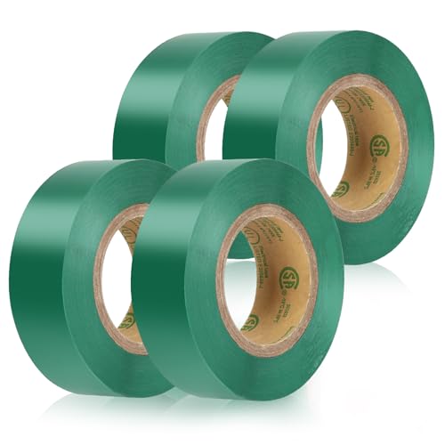 Image of GEYYANG Green Electrical Tape, Professional Grade UL Approved, 4 Pack Multipurpose Electrical Tape for Home Improvement Electrical Equipment, 0.7in X 33ft PVC Electric Insulating Tape