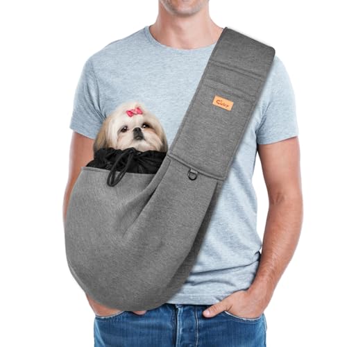 Transportador para perros pequeños de algodón suave con bolsillo y correa ajustable para hombro 2