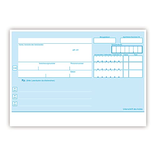 Privatrezept Blau 1000 Stück DIN A6 - PKV Rezeptvordrucke Für Ärzte & Heilpraktiker