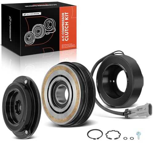 A-Premium AC Compressor Clutch Kit Compatible with Chevrolet Silverado 1500 2500 HD Tahoe Suburban Express & GMC Sierra 3500 Classic Yukon Savana & Cadillac Escalade & Hummer H2 H3 & Isuzu NPR